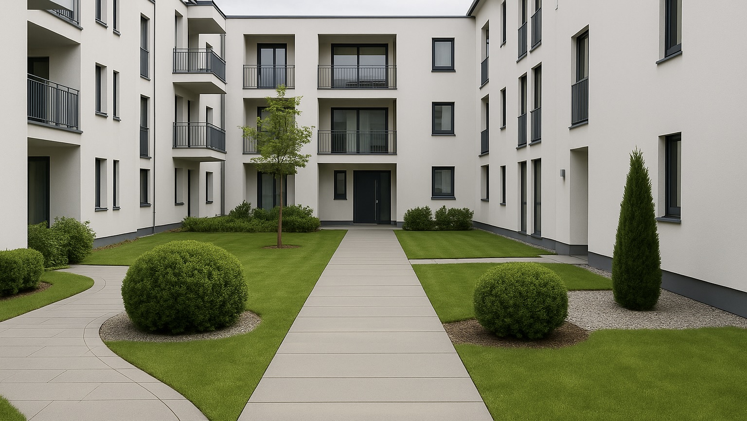 Gepflegte Wohnanlage in Koblenz für Objektbetreuung und Gartenpflege